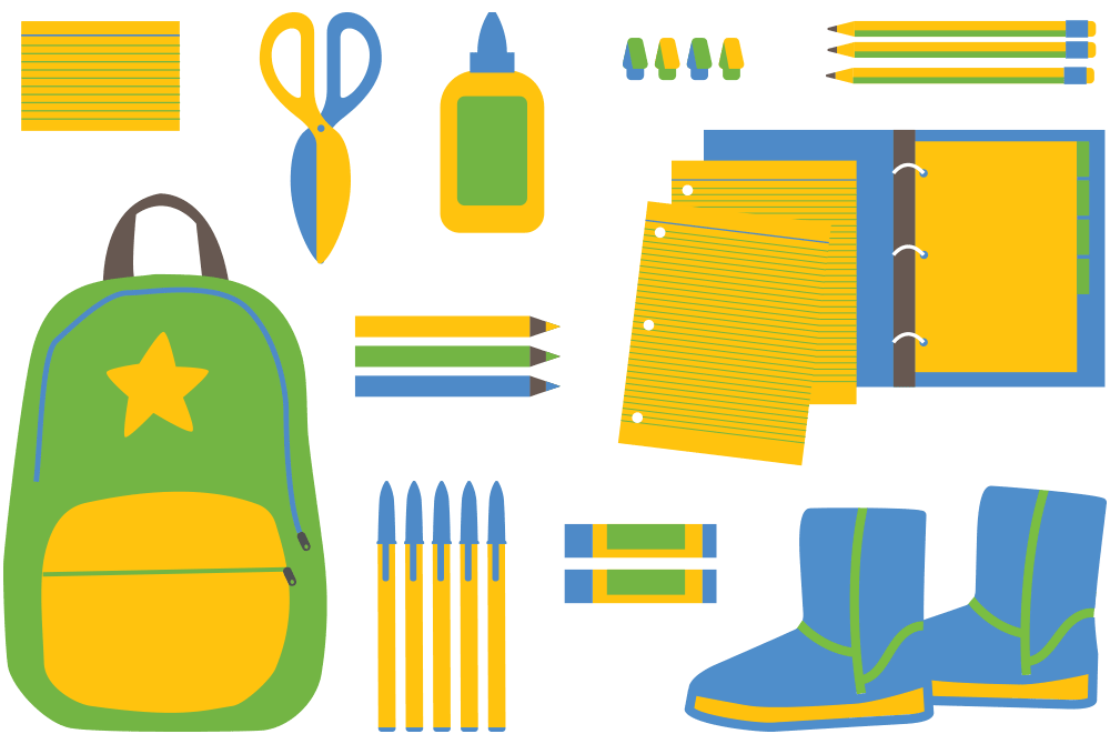 Back to school items for children in need.
